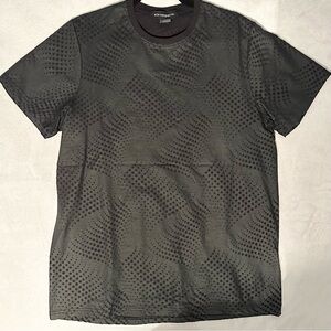 Eleven Paris Rubber Print Patterned Men's Short Sleeve T-Shirt L Black trendy